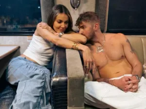 O casal Marianne Fonseca e Drew Taggart