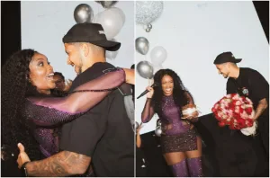 IZA ganha surpresa de aniversário