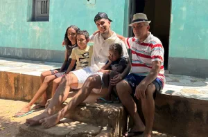 Veigh com a família no Piauí