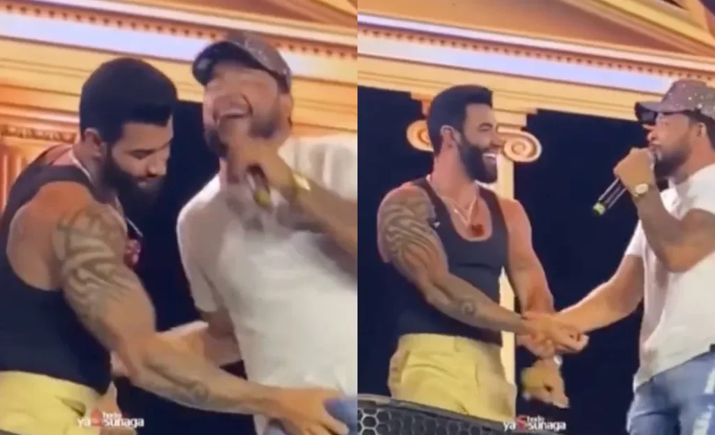 Gusttavo Lima ‘brinca’ com pênis de cantor durante show 1 gusttavo lima 2