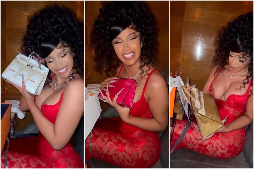 Cardi B ganha quase R$ 2,5 milhões em bolsas de grife 4 Cardi B exibe bolsas