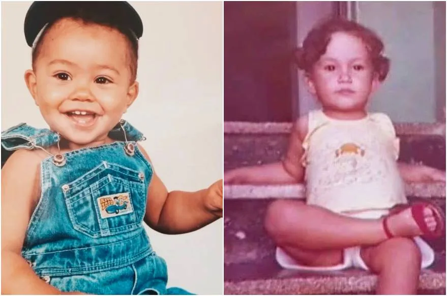 Astros desde a infância! Cantores mostram fotos antigas no Dia das Crianças 9 Felipe Araújo e Claudia Leitte