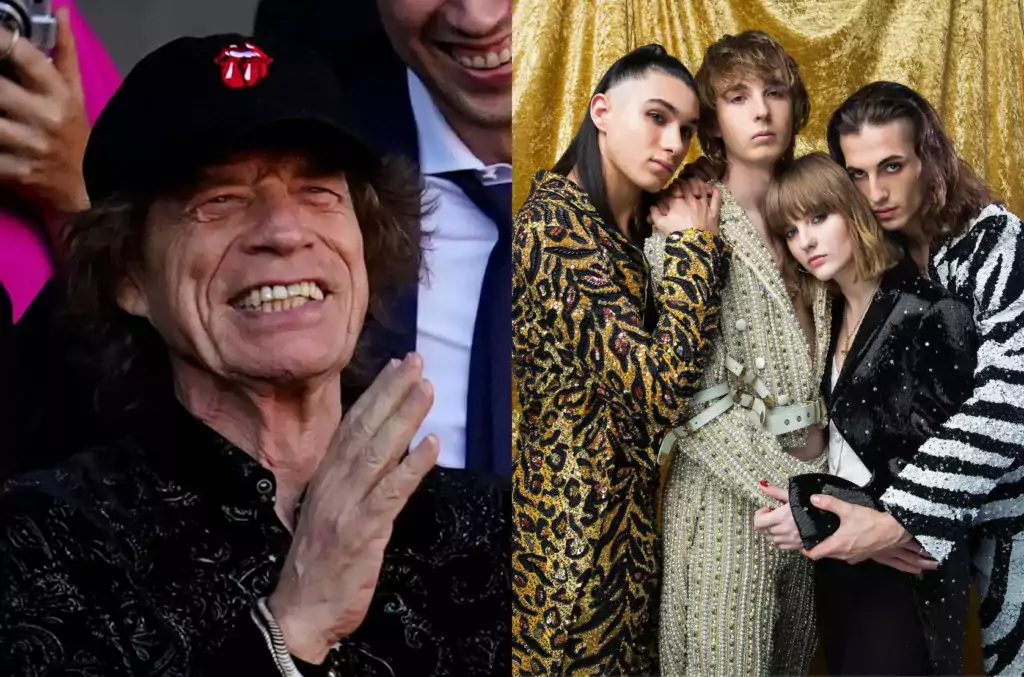 Mick Jagger diz que o Maneskin é a 'maior banda de rock do mundo' atualmente 1 Mick Jagger e Maneskin