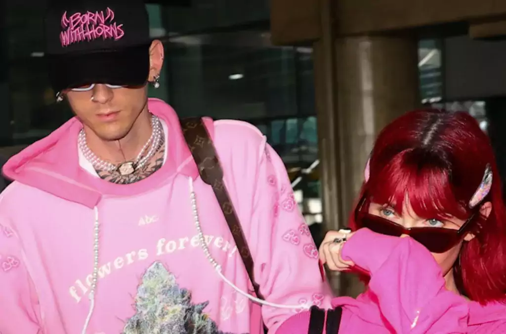 Machine Gun Kelly e Megan Fox chegam ao Brasil sem atender fãs 1 Machine Gun Kelly e Megan Fox no Brasil