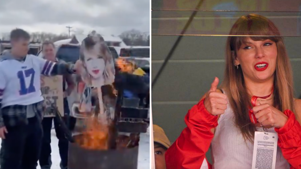 Torcedores queimam imagem de Taylor Swift antes de jogo da NFL; veja 1 CAPAS Billboard 44
