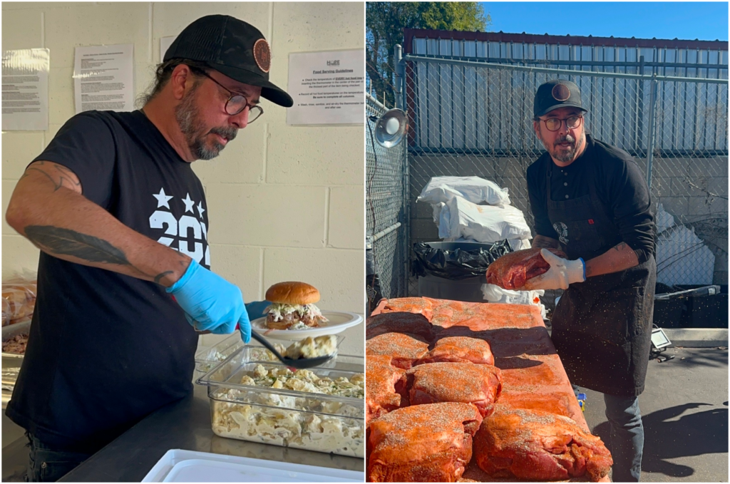 Dave Grohl passa 24 horas cozinhando para pessoas em situação de rua em Los Angeles 1 dave