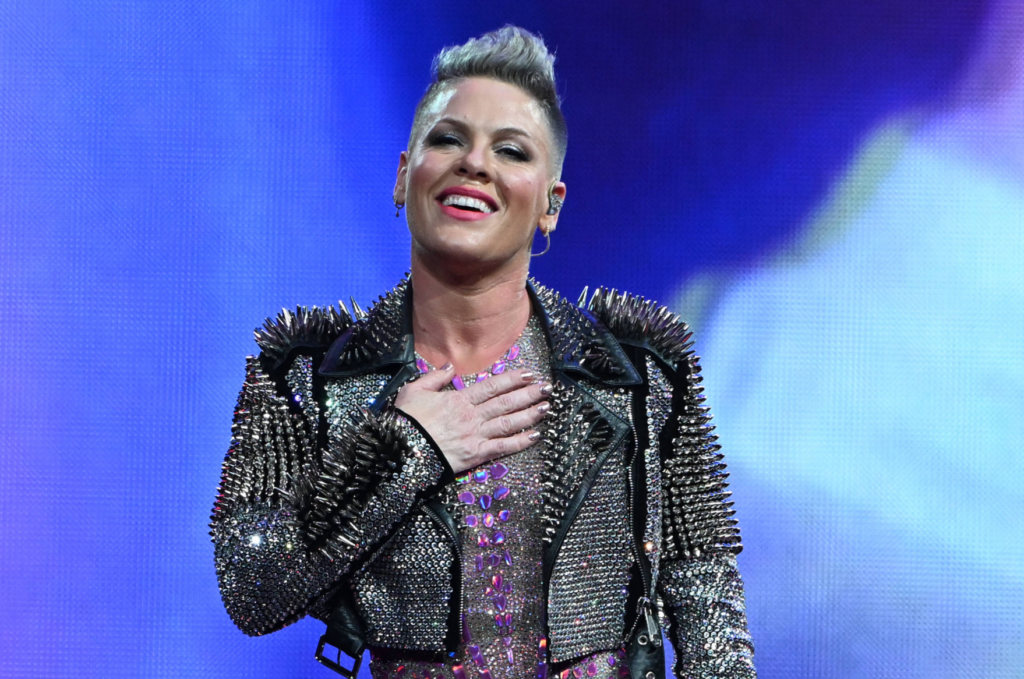 Pink interrompe show após mulher entrar em trabalho de parto no meio do público 1 pink