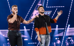 A dupla Zé Neto e Cristiano durante a gravação de seu novo DVD, "Intenso"