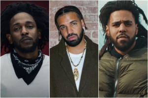 Kendrick Lamar, Drake e J. Cole: três dos maiores rappers atualmente