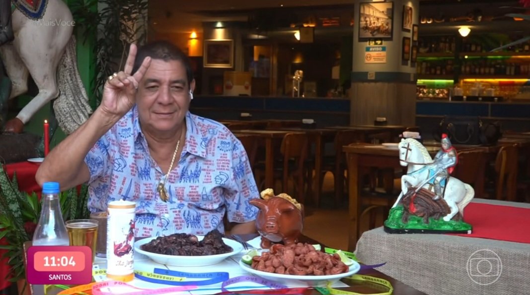 Zeca Pagodinho comemora dia de São Jorge com 120 quilos de feijão
