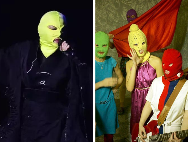 Madonna já usou máscara para defender grupo feminista e causou raiva na Rússia