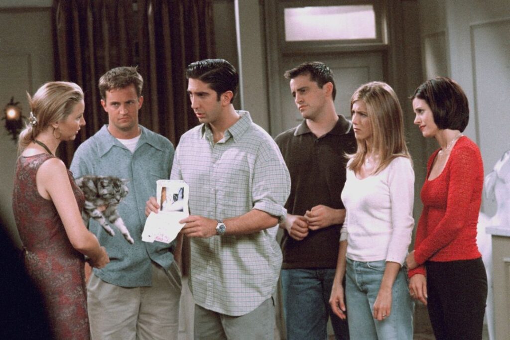 De quem era a música tema de 'Friends'? 1 O elenco de Friends, série que completa 40 anos