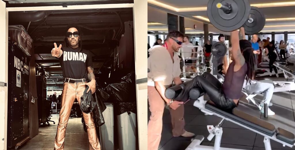 Lenny Kravitz não tira a calça de couro nem para malhar — e explica por quê 1 lenny kravitz