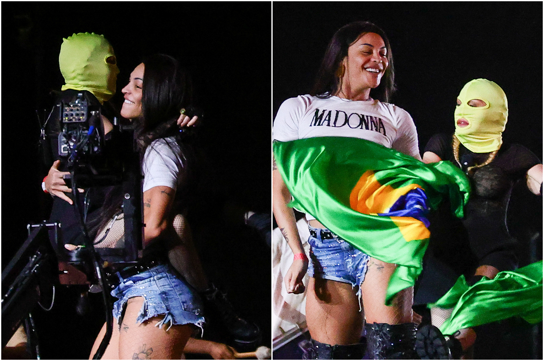 Pabllo Vittar carrega Madonna no colo durante ensaio de show no Rio