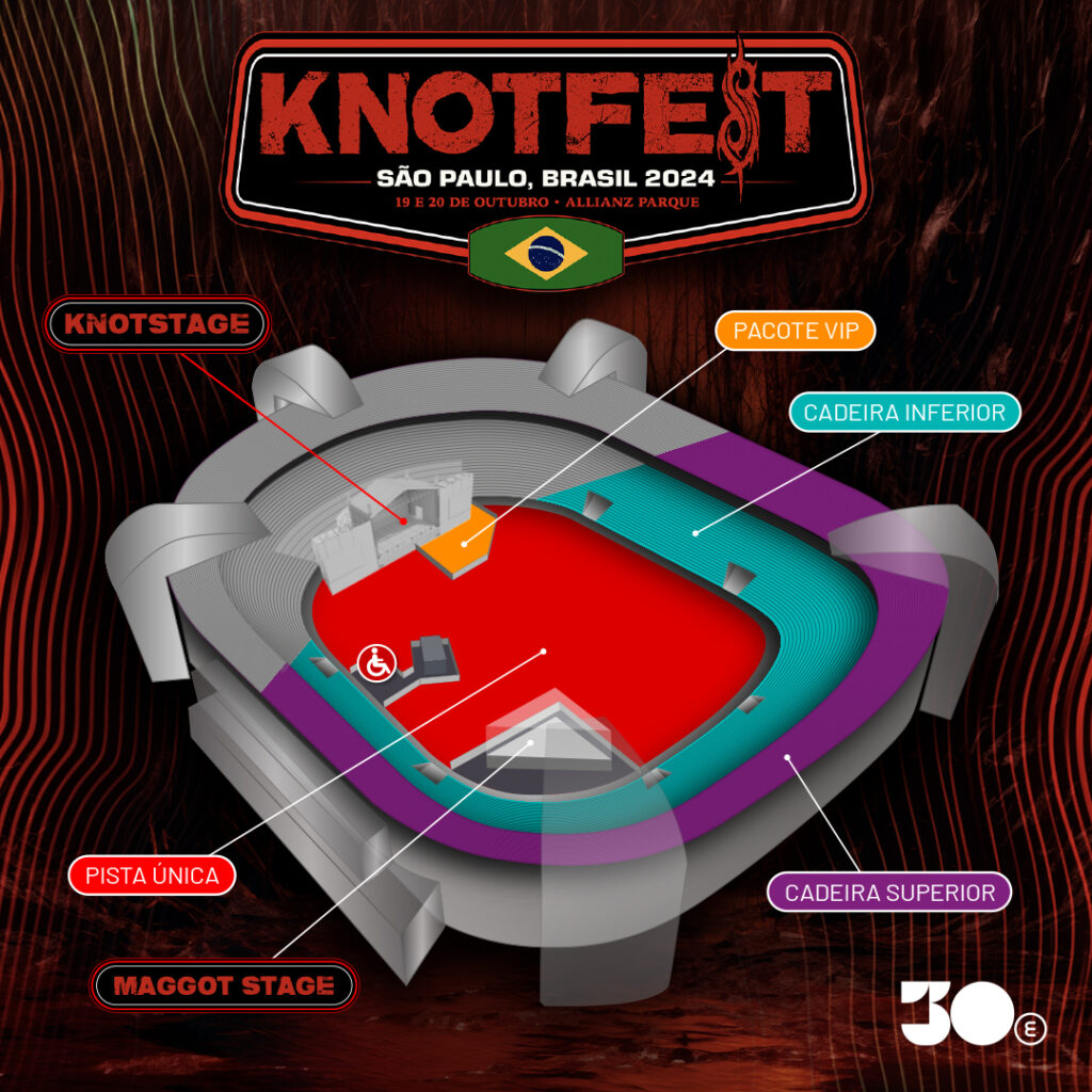 Mapa de setores do KNOTFEST 2024