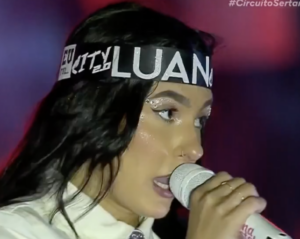 Ana Castela em homenagem a Luan Santana