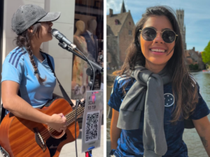 A cruzeirense Jessica Lima durante apresentação da versão de "Anunciação" em Dublin