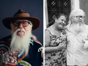 O "bruxo" Hermeto Paschoal e sua musa Ilza, que morreu vítima de um câncer