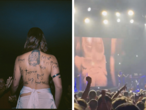 A cantora Sevdaliza na capa do single "Alibi" e durante o Sonar, em Barcelona