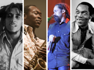 Bob Marley, Seun Kuti, Damian Marley e Fela Kuti: famílias agora se cruzam em novo single