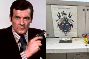 Túmulo de Roger Moore é vandalizado (Foto? Reuters/TMZ)