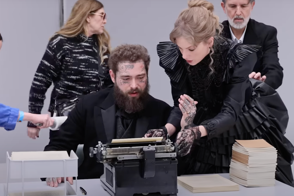 Post Malone se surpreende com máquina de escrever em clipe de Taylor Swift 1 Serj Tankian volta a criticar Imagine Dragons Nao sao bons seres humanos 3