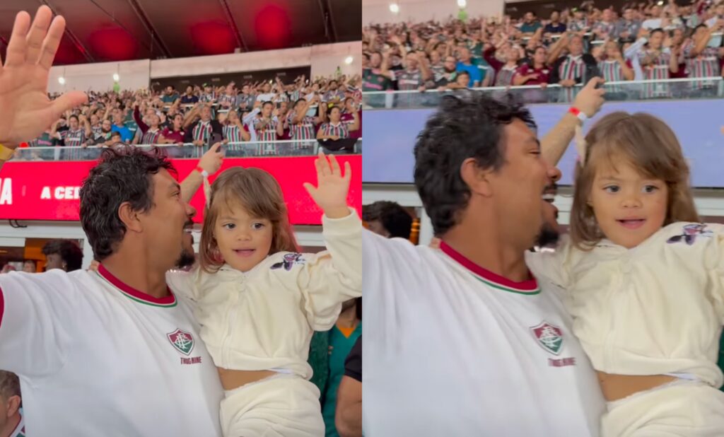 Futebol em família: Xamã leva filha para assistir jogo no Maracanã 1 xama