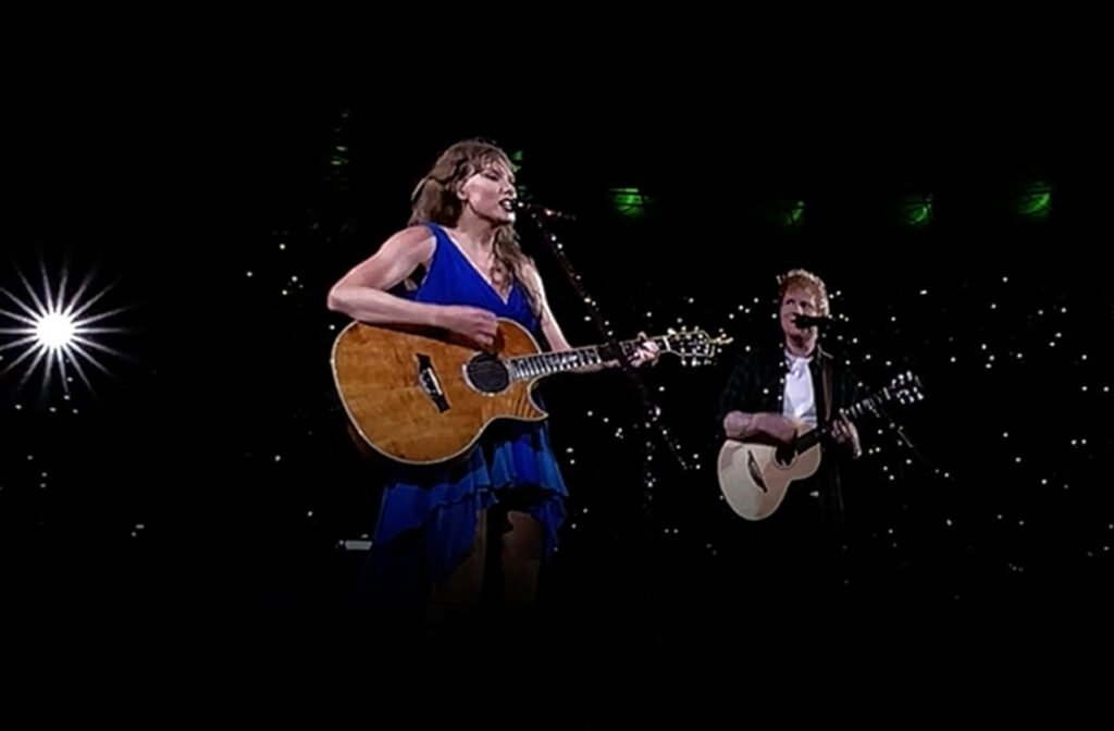 Ed Sheeran faz aparição surpresa em show de Taylor Swift em Londres
