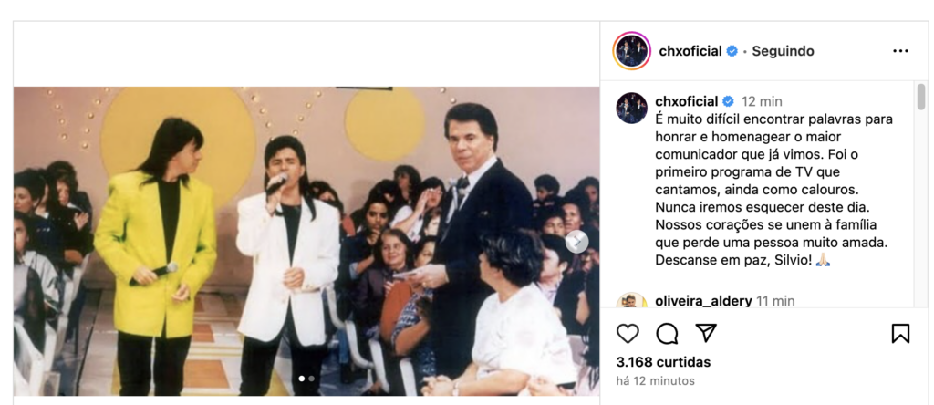 Chitãozinho e Xororó homenageiam Silvio Santos
