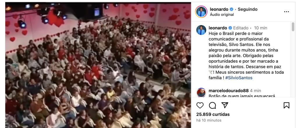 Leonardo homenageia Silvio Santos