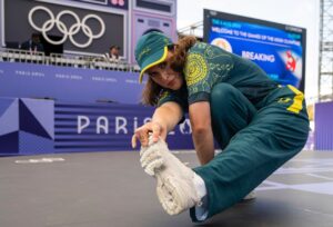 A atleta e dançarina Raygunn que ganhou a internet após perfomance nas Olimpíadas