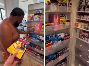 DJ Khaled compartilha geladeira enorme e entupida de sorvetes