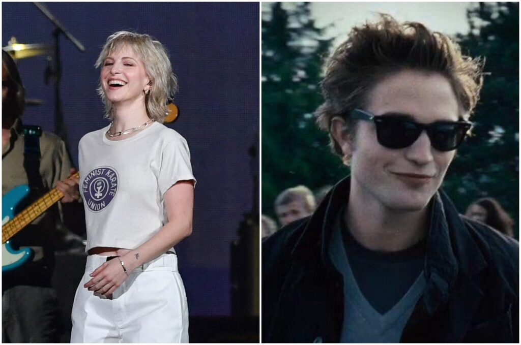 Hayley Williams, do Paramore, homenageia Robert Pattinson na 'The Eras Tour'; entenda 1 Hayley Williams e Robert Pattinson