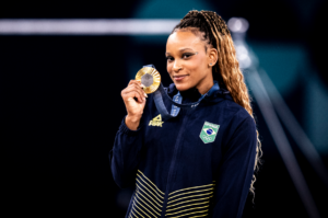 Rebeca Andrade ganha medalha de ouro na Olimpíada de Paris 2024