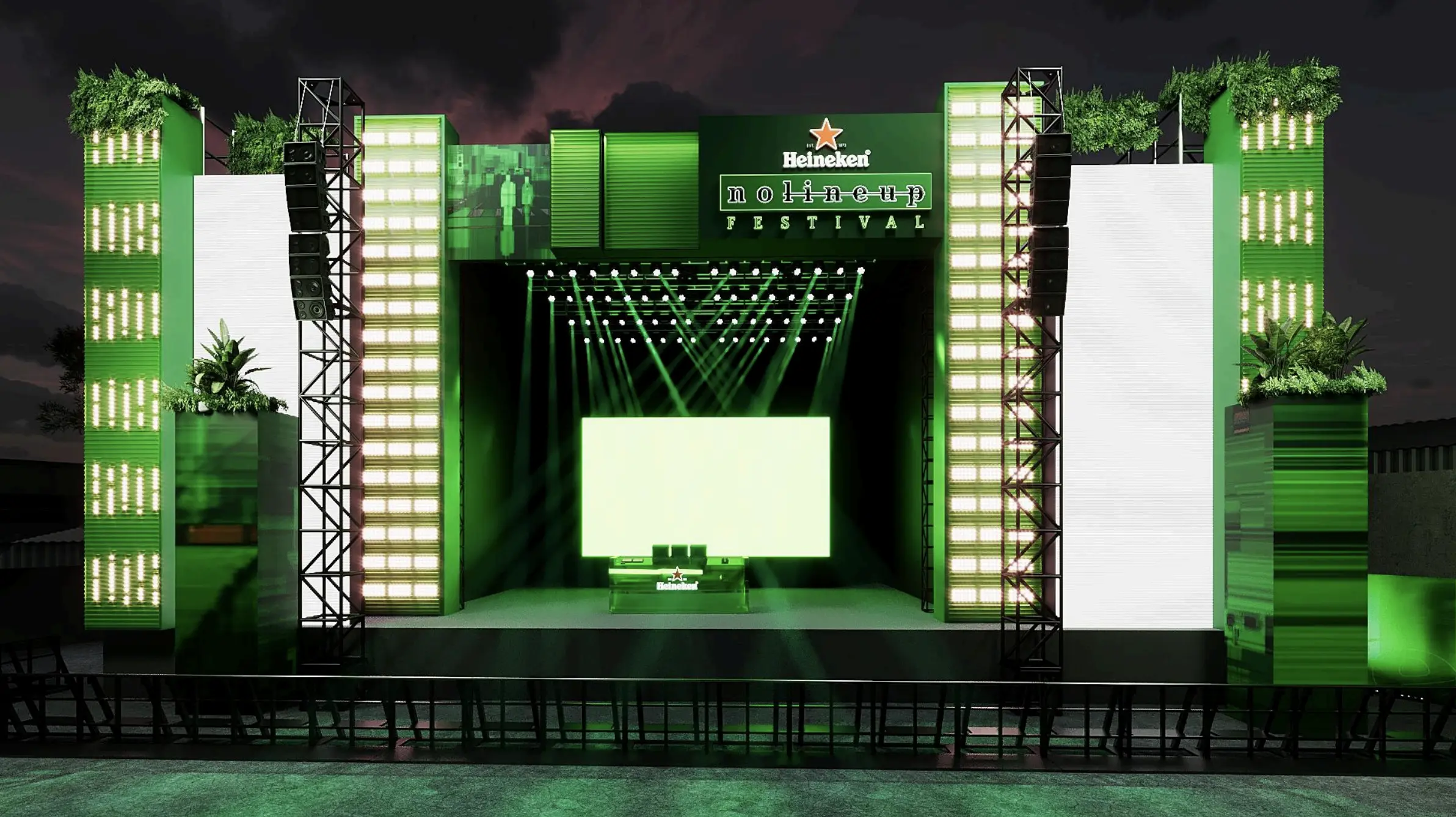 Heineken lança No Line-Up mirando resgate da essência dos festivais 2 Arte 3D Heineken® No Line-up Festival - (divulgação/agência ATENAS)